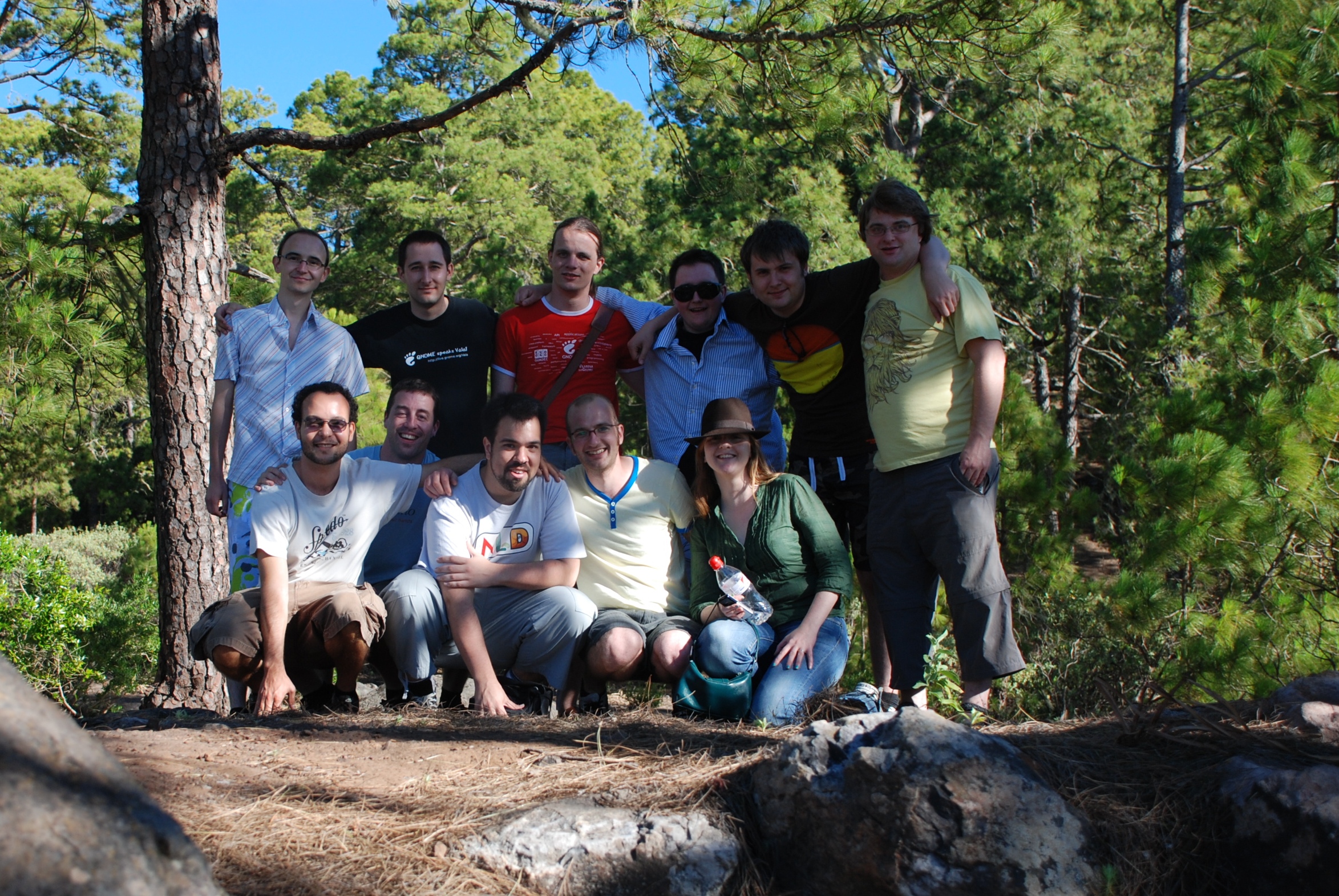 group photo in the pine forrest (Credit: Nicolas) group foto pine forrest
